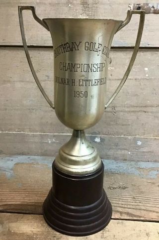 Vintage 1950 Golf Trophy Dodge Inc.  Bakelite Boothbay Golf Club Maine
