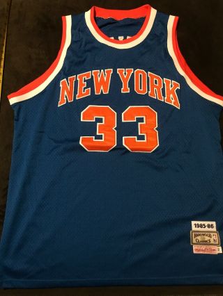 Mitchell & Ness Patrick Ewing 1985 - 86 York Knicks Jersey Blue Size 54