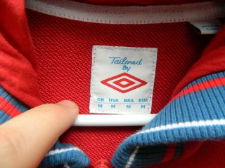 Umbro England National Football Team The Three Lions Soccer Hoodie Red Mens M 2