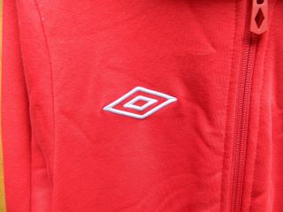 Umbro England National Football Team The Three Lions Soccer Hoodie Red Mens M 3