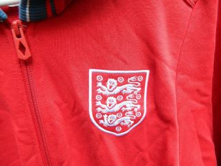 Umbro England National Football Team The Three Lions Soccer Hoodie Red Mens M 6