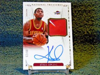 Kyrie Irving 2013 - 14 National Treasures Sneaker Swatches On Card Auto 52/60