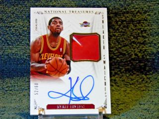 Kyrie Irving 2013 - 14 National Treasures Sneaker Swatches On Card Auto 52/60 2