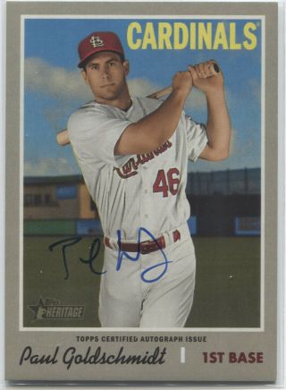 Paul Goldschmidt 2019 Heritage High Number Real One Autograph - - Rda - Pg