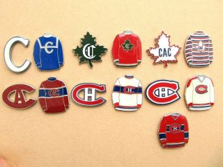Montreal Canadiens 100th Anniversary Logo/jersey/sweater Vintage Pin Set