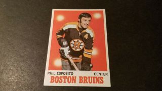 1970 - 71 Topps Hockey Set Break 11 Phil Esposito Boston Bruins Exmt/exmt,