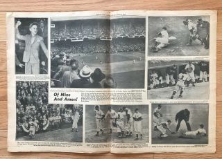 1949 NY Subway WORLD SERIES Newspaper DAILY NEWS Yankees (4) Dodgers (3) Game 3 2