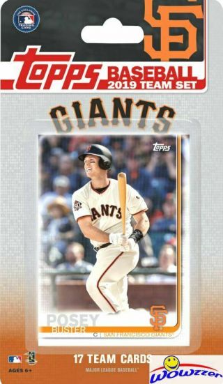 San Francisco Giants 2019 Topps Limited Edition 17 Card Team Set - Buster Posey,