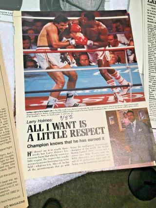 LARRY HOLMES: BOXING HISTORY COMPLETE WITH BROADCAST SCRIPTS,  PICTURES & ARTICLES 4