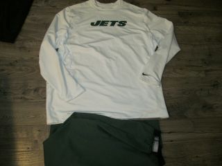 2 - Play Dry York Jets Dri Fit Nfl Shirt & Colors Green Long Pants Thermal - 4xl