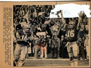 1982 Laser Press Photo - Joe Montana Ray Wersching San Francisco 49ers