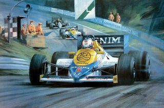 Michael Turner Print - 1985 Eurpoean Grand Prix - Nigel Mansell - Williams Fw10