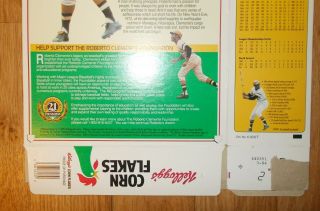 Roberto Clemente,  Pittsburgh Pirates 1993 KELLOGG ' S CORN FLAKES BOX,  18 oz. 5