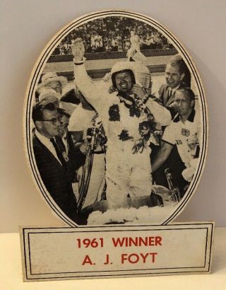 Vintage 1961 Indianapolis Indy 500 Aj Foyt Winner Photo Decal 4x6