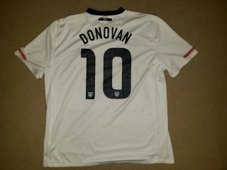 2010 USA Landon Donovan Soccer Home Jersey White Kit USMNT Mens XL By NIKE 4
