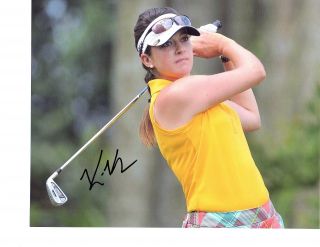Kim Kaufman Lpga Star Hand Autographed 8x10 Golf Photo Clark,  Sd Texas Tech