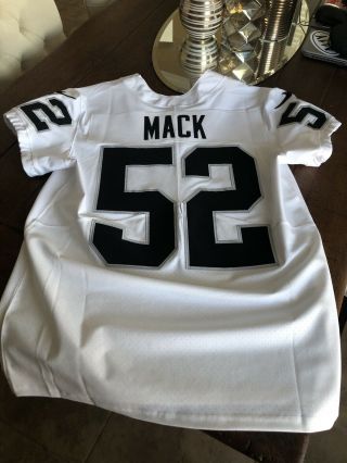 Nike Oakland Raiders Mack Elite On Field Authentic Jersey Sz 44