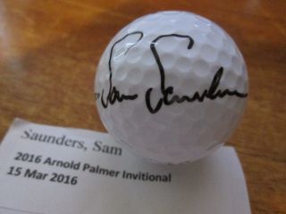Sam Saunders Signed Taylormade Golf Ball