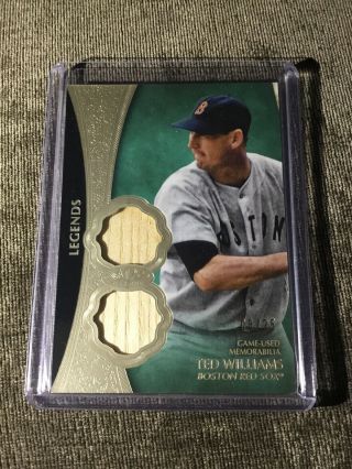 Ted Williams 2019 Topps Tier One Dual Relic Bat 8/25 Hof Red Sox