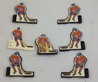 Vintage Coleco Nhl Table Top Hockey Players Montreal Canadiens 7 Players