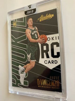 2018 - 19 NBA ABSOLUTE DONTE DIVENCENZO UNCIRCULATED ENCASED ROOKIE CARD RC BUCKS 3