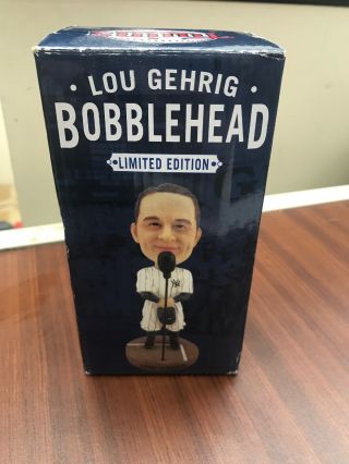 Lou Gehrig 2014 York Yankees Sga Farewell Speech Bobblehead,  Luckiest Man