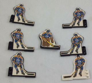 Vintage Coleco Nhl Table Top Hockey Players Edmonton Oilers 7 Players