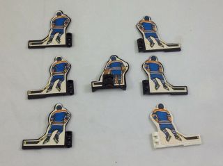 Vintage Coleco NHL Table Top Hockey Players Edmonton Oilers 7 players 2