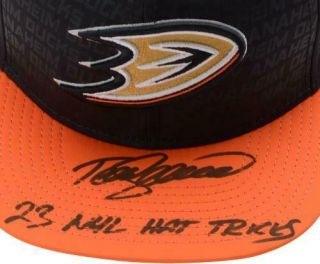 Teemu Selanne Anaheim Ducks Signed Cap with 23 Hat Tricks Insc - LE 8 2