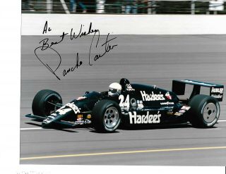 Autographed Pancho Carter Usac Indy Car Racing Indy 500 Photograph