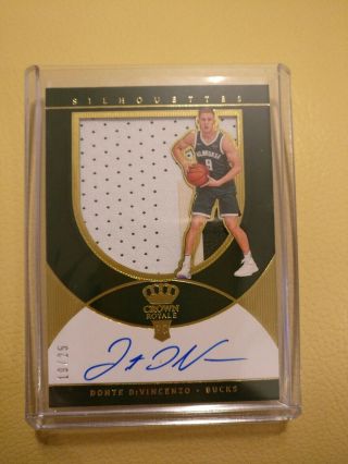 Donte Divincenzo 2018 - 19 Crown Royale Silhouettes Rc Patch Auto /25