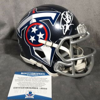Derrick Henry Signed Tennessee Titans Mini Helmet Beckett W Alabama Tide Bas
