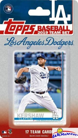Los Angeles Dodgers 2019 Topps Limited Edition 17 Card Team Set - Clayton Kershaw,