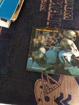1978 West Virginia Football Media Guide Mountaineers