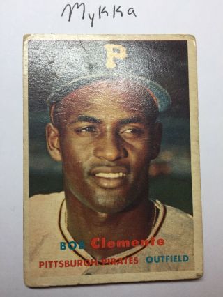1957 Topps Roberto Clemente Pittsburgh Pirates 76 Baseball Card