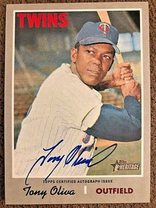 Tony Oliva (lopez) 2019 Topps Heritage High Number Real One Autograph Mn Twins