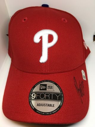 Roman Quinn Signed Auto Autograph Official Era Phillies Hat Mlb