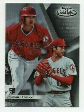 Shohei Ohtani 2018 Topps Gold Label Class 3 Rookie Rc Los Angeles Angels 17