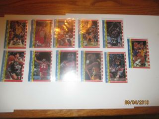 1987 - 88 Fleer Basketball Complete Stick Set 1 - 11 Michael Jordan Nm