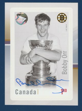 Bobby Orr 2017 Canada Post Autograph Hockey Stamp 2017 Nrmint,  12090