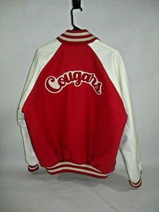 1966 Vintage Wsu Letterman Jacket Washington State University Cougars Size L