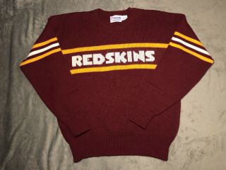 Vtg 80s Cliff Engle Washington Redskins Sweater Sz L Football Nfl Joe Gibbs Usa