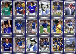 Everton Fc 1984 Fa Cup Winners Football Trading Cards