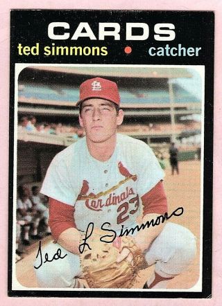 Ted Simmons St.  Louis Cardinals 1971 Topps Card 117