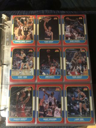 1986 - 87 Fleer Basketball Cards Complete Set 131/132 W/o 57 Michael Jordan