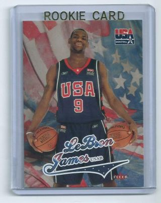 2003 - 04 Fleer Lebron James Usa Rare Basketball Rookie Card Usab