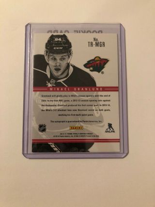 2013 - 14 Panini Totally Certified Rookie Signatures Mikael Granlund 2