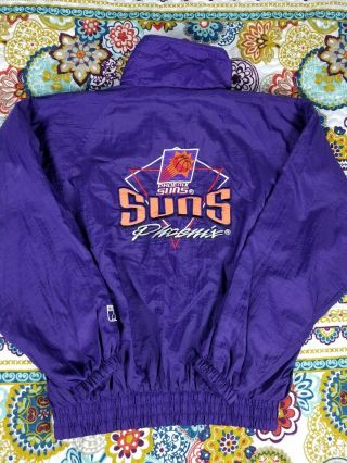 Phoenix Suns Vintage 90s Logo 7 Windbreaker Jacket Mens Sz M Big Logo Nba Vtg