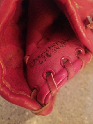 Vintage RAWLINGS RSG 9 Darryl Strawberry adult size Red Baseball Glove Mitt 6