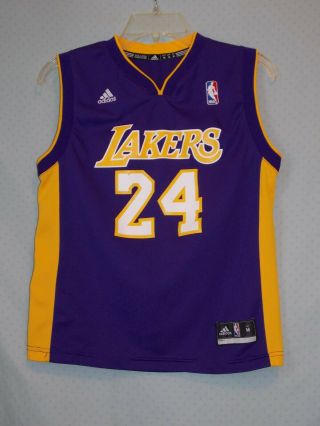 Adidas Nba Los Angeles Lakers Kobe Bryant 24 Jersey Youth Medium Euc